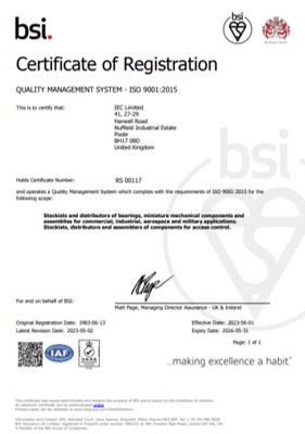 ISO 9001:2015 Certificate of Registration