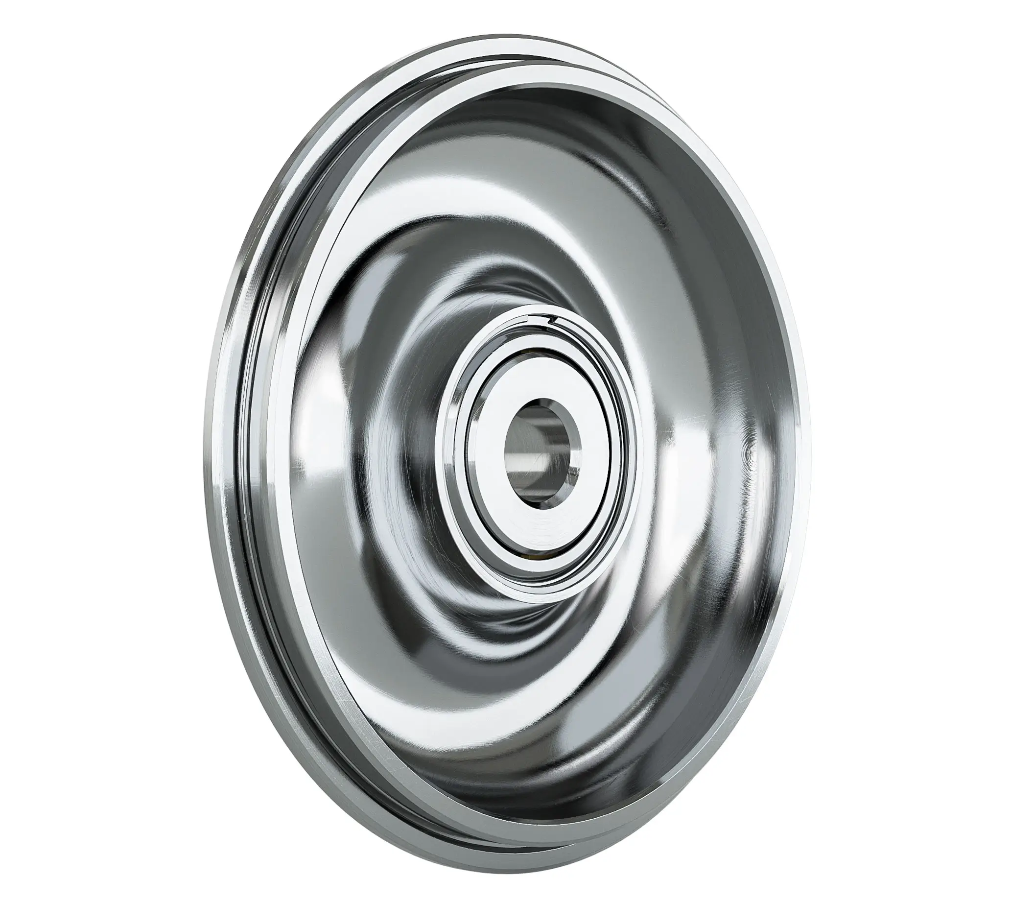 Polished stainless steel special ball bearing with integrated raceway