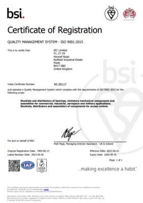 ISO 9001:2015 Certificate of Registration